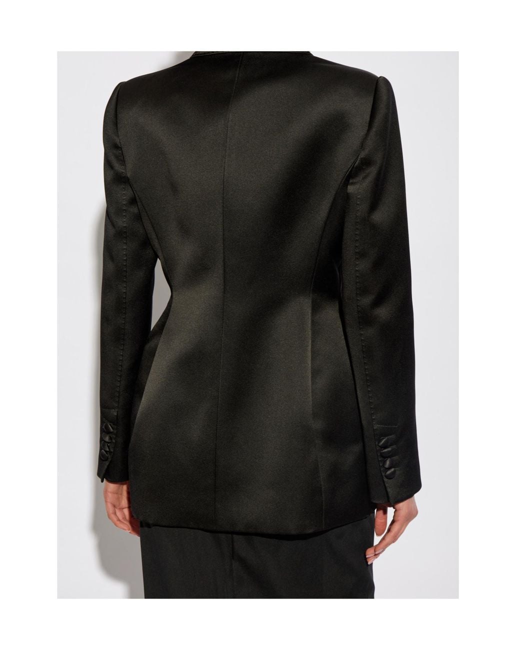 Dolce & Gabbana Black Double-Breasted Duchess Jacket
