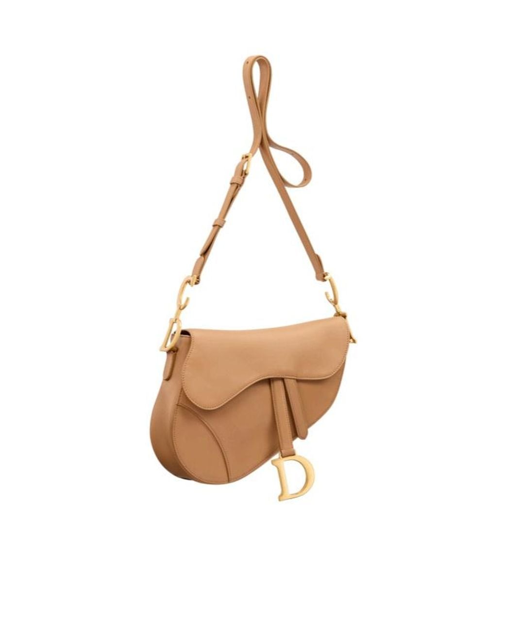 Dior White Medium Soft Saddle Bag With Strap