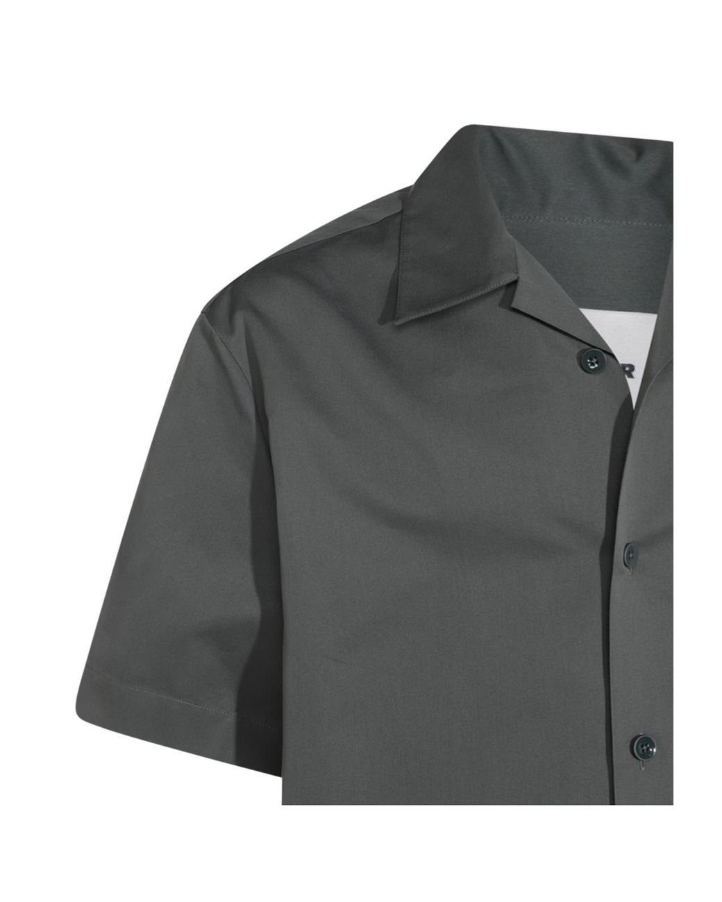 Jil Sander Green Satin Shirt for men