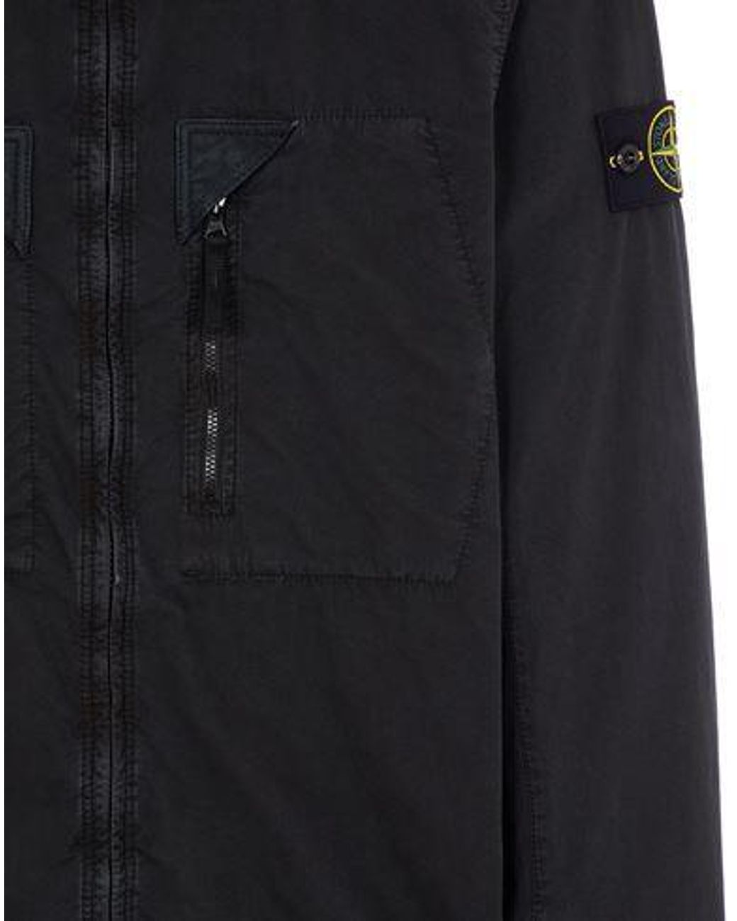 Stone Island Black Lapel Shirt for men