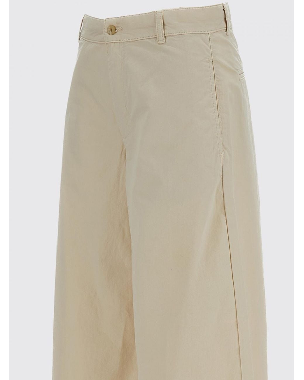 Polo Ralph Lauren Natural Button Palazzo Pants