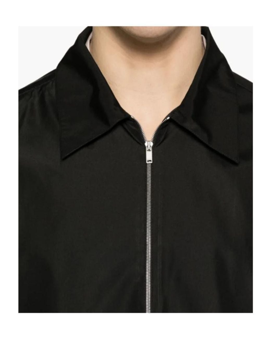 Jil Sander Black Zip-Up Shirt for men