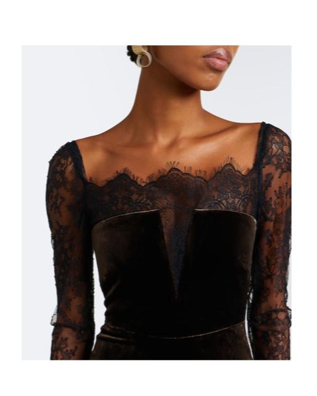 Roland Mouret Black Velvet Maxi Dress