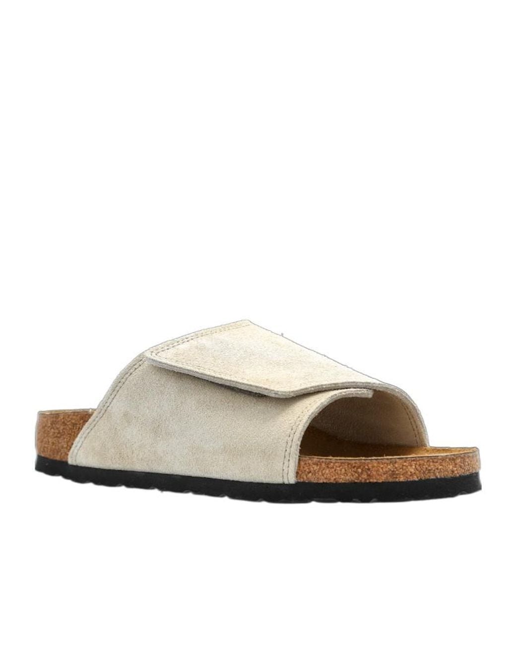 Birkenstock White Solana Velcro Slides