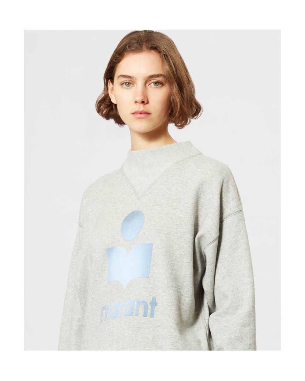 Isabel Marant White Isabel Marant Étoile Mobyli Mock Neck Sweatshirt