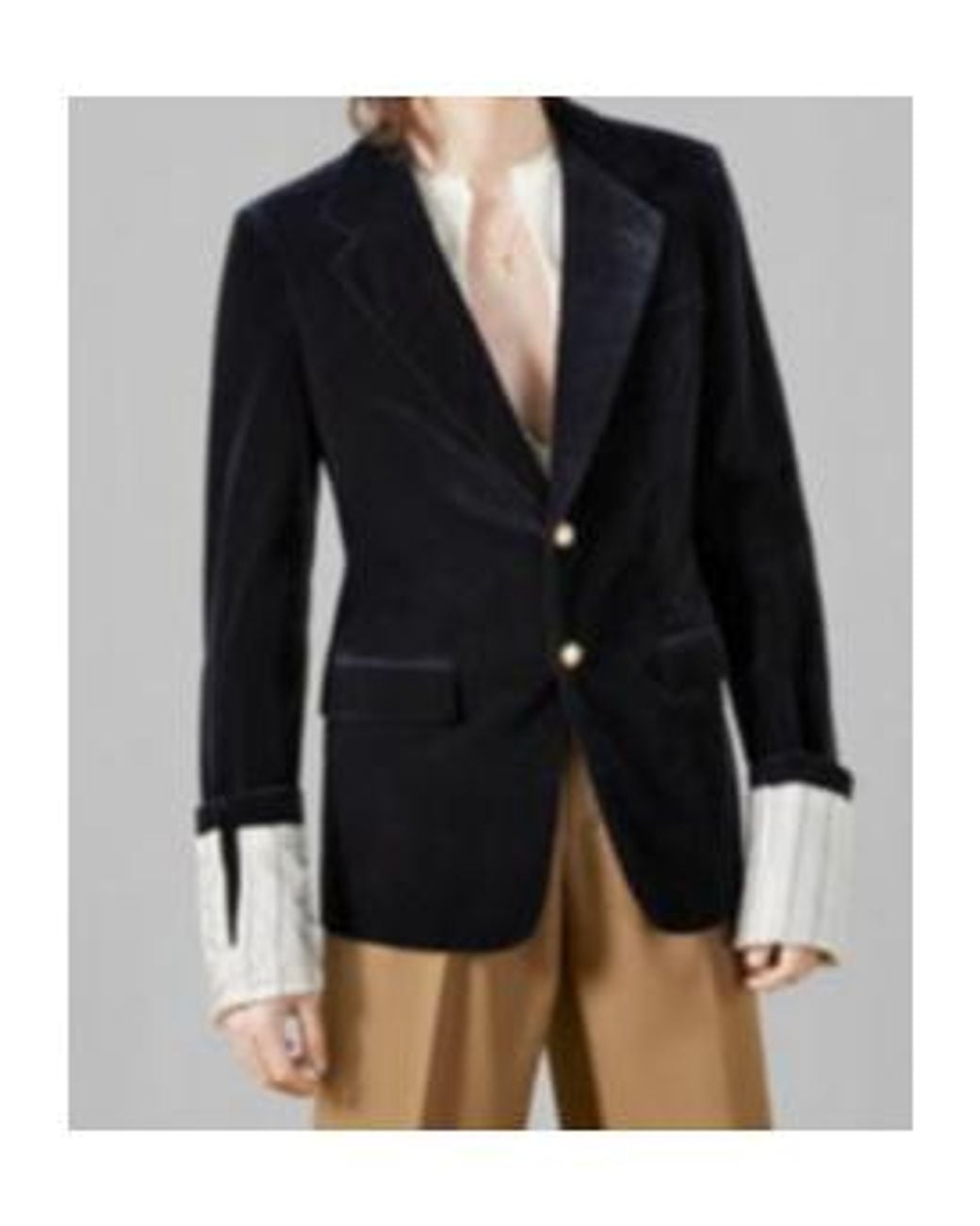 Gucci Blue Stretch Velvet Formal Jacket for men