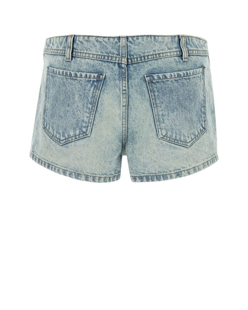 GIMAGUAS Blue Flor Denim Shorts
