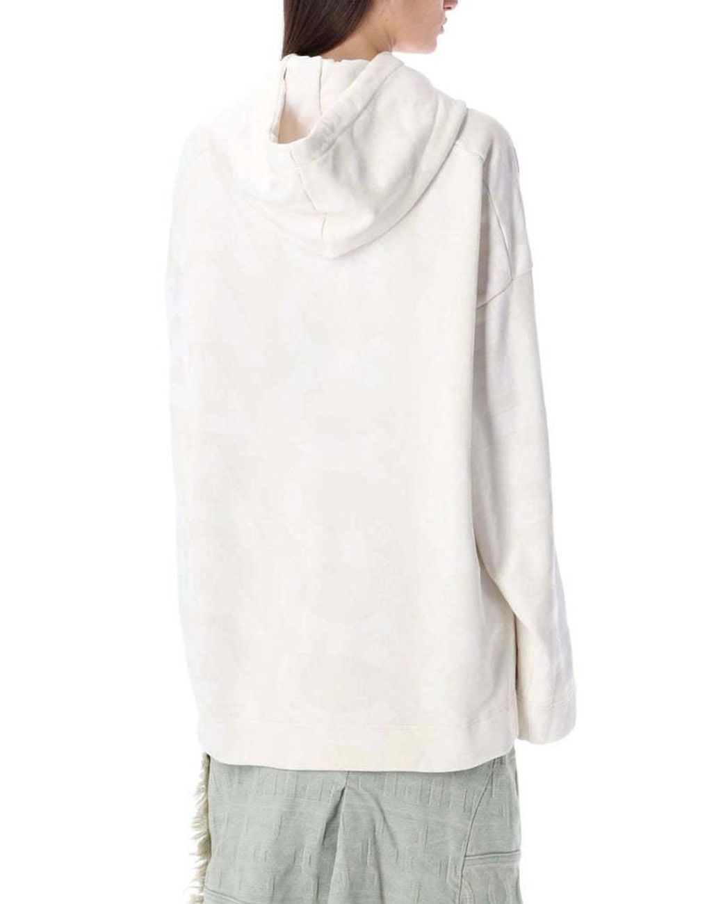 Marc Jacobs White The Monogram Drawstring Hoodie