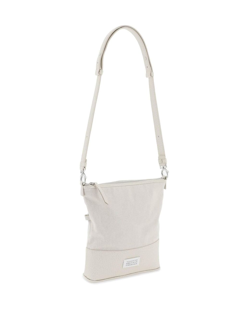 Maison Margiela Gray Panelled-Design Zipped Crossbody Bag