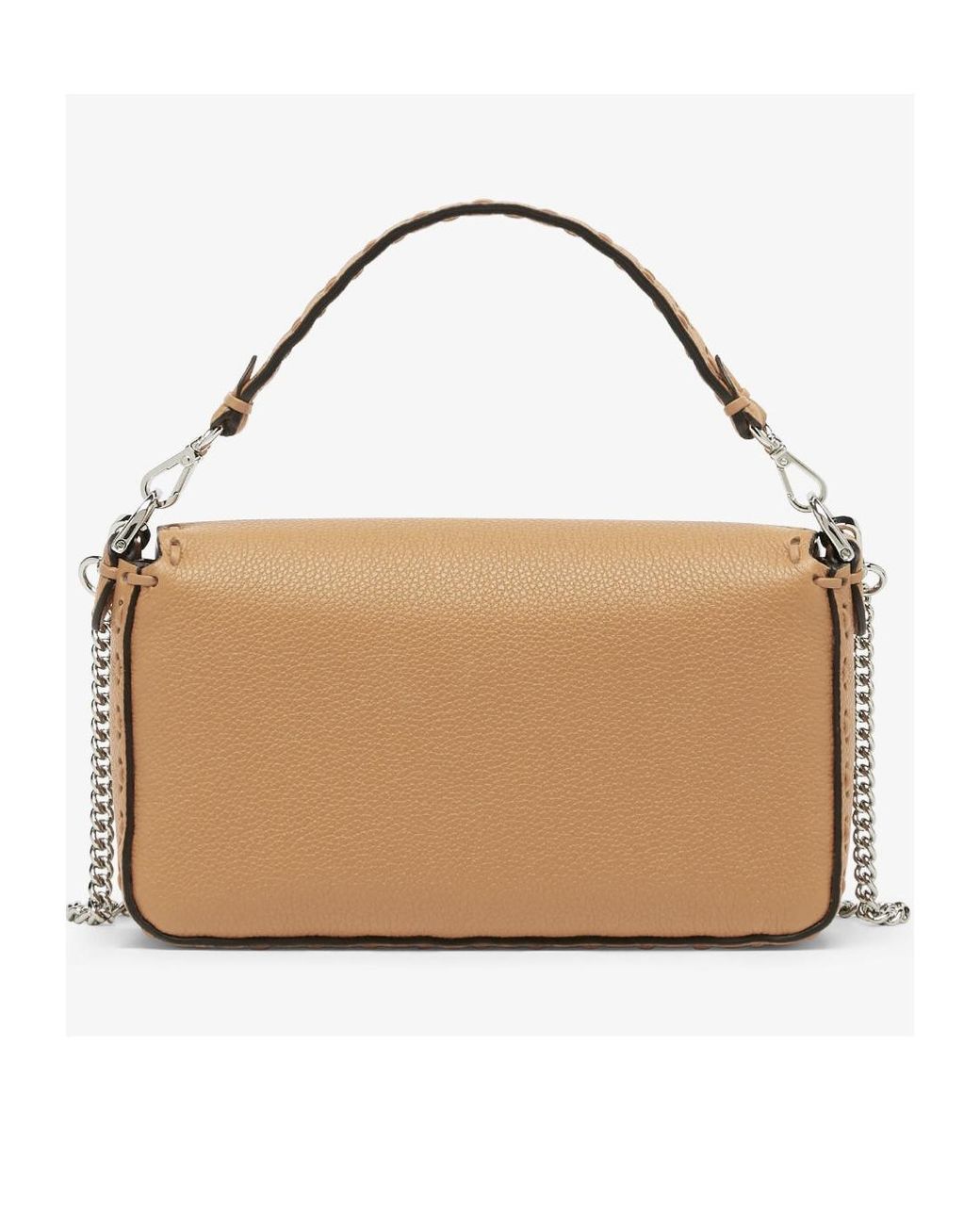 Fendi Metallic Cappuccino-Colored Selleria Bag With 309 Hand-Sewn Stitches