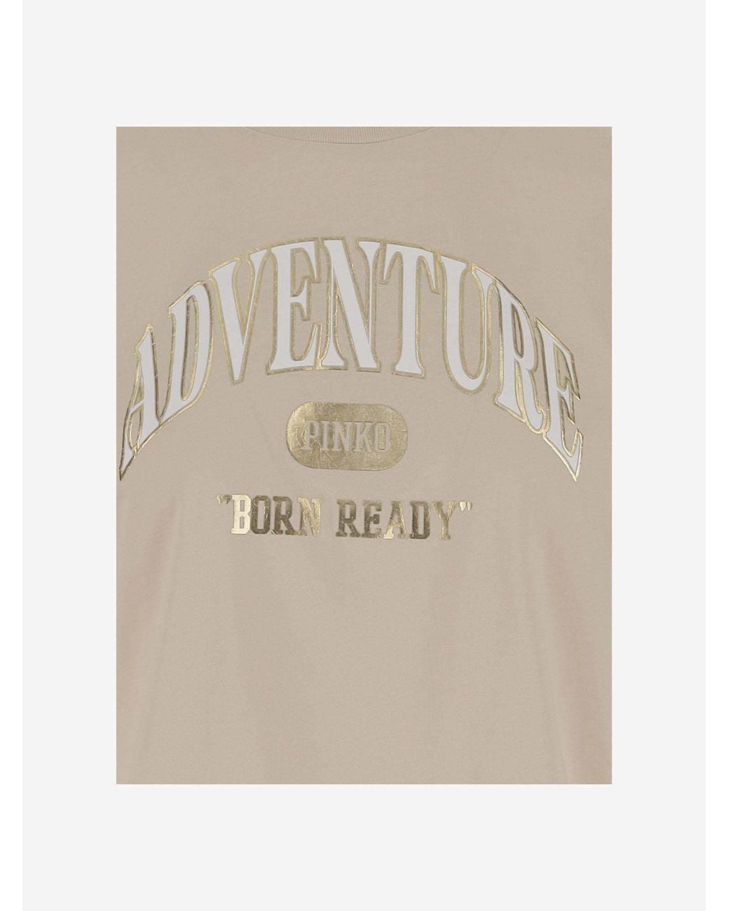 Pinko Natural Logo Printed Crewneck T-Shirt