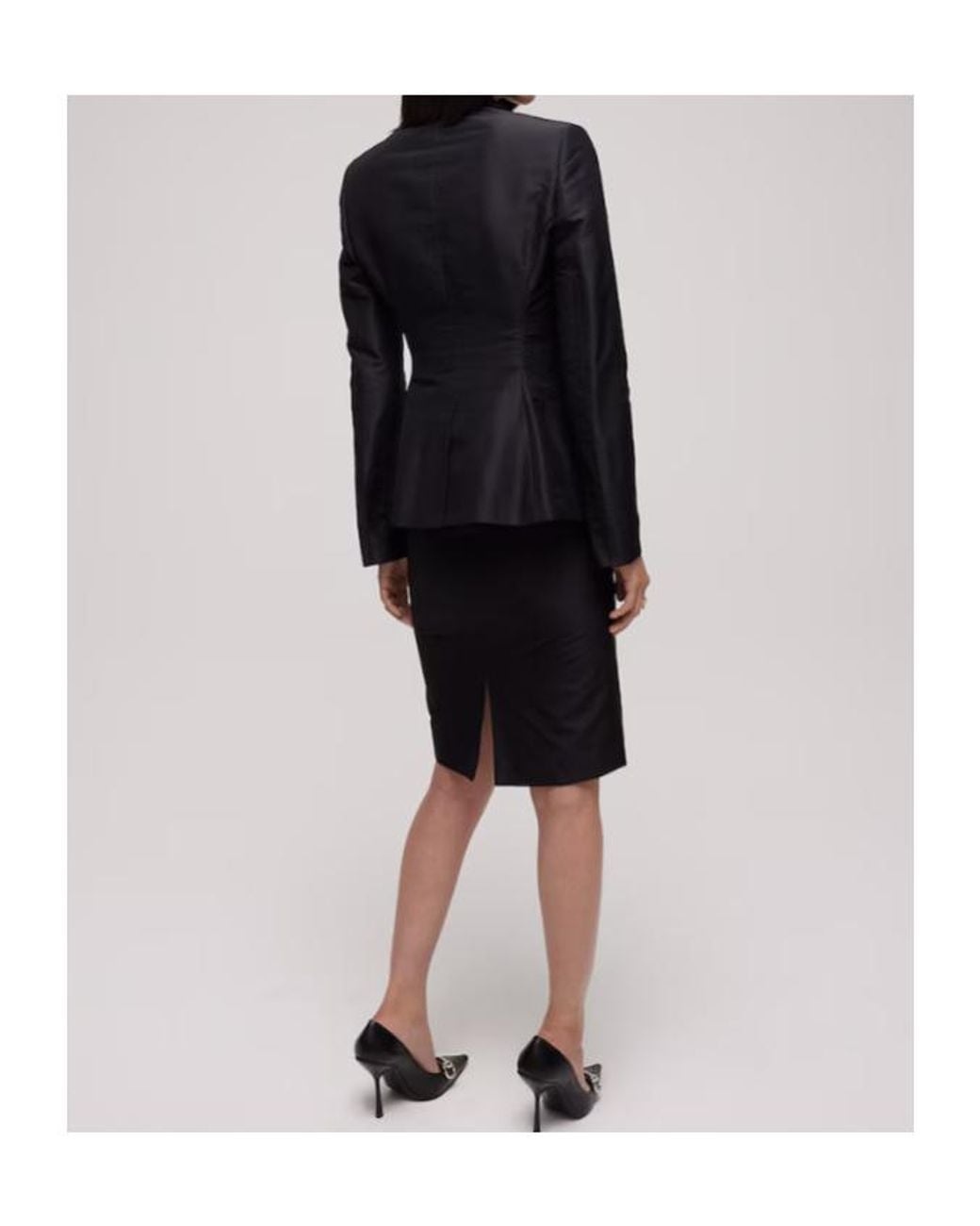 Gucci Black Faille Collared Jacket