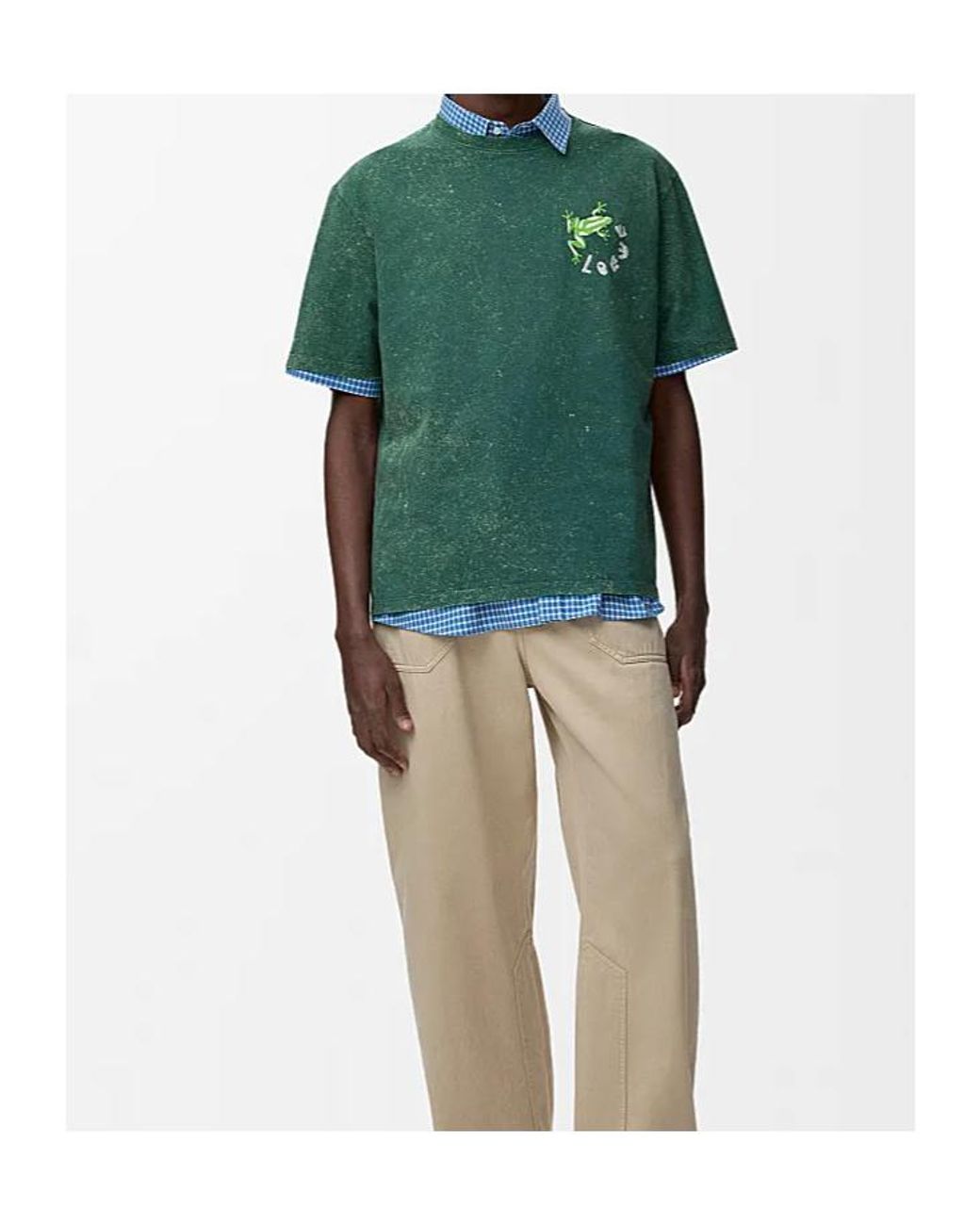 Loewe Green T-Shirt Large En Coton for men