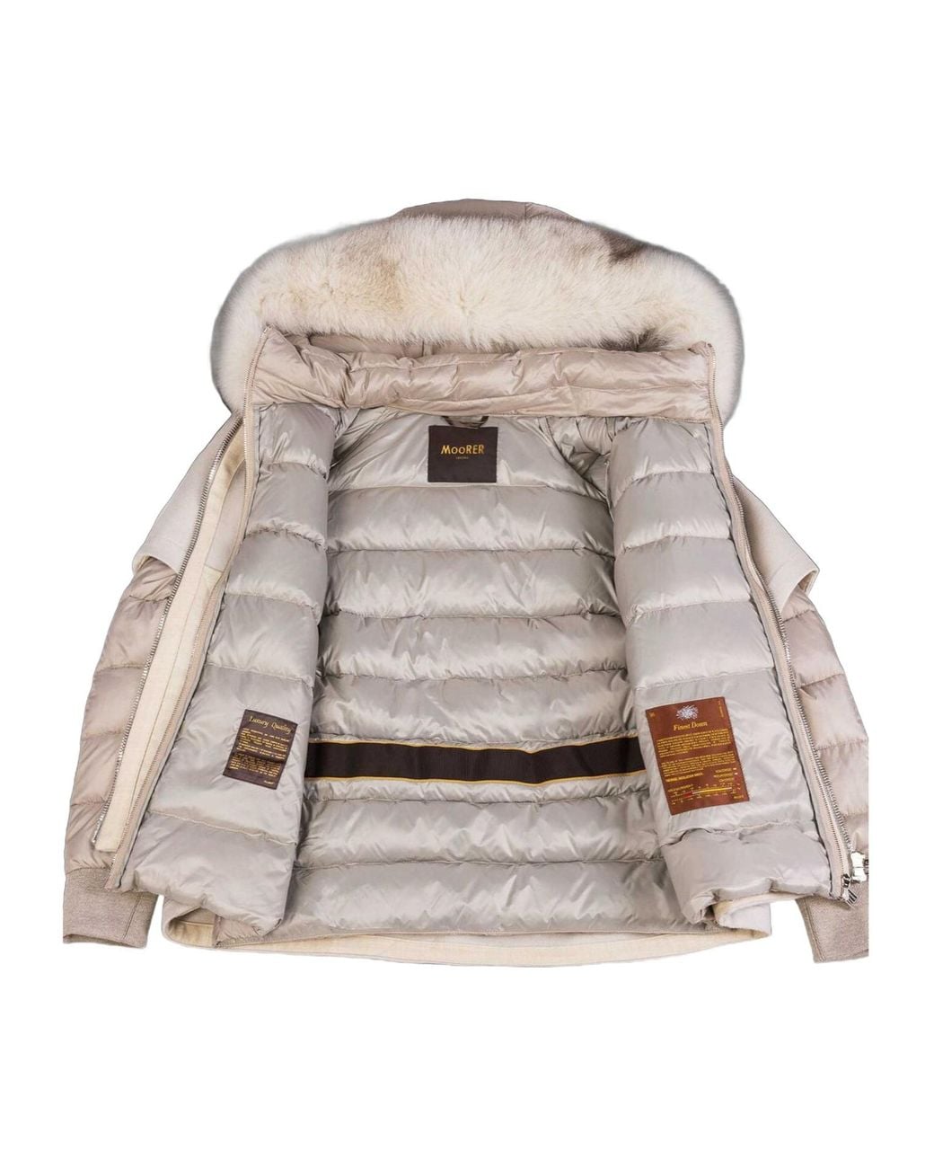 Moorer Multicolor Removable Hood Wool Coat