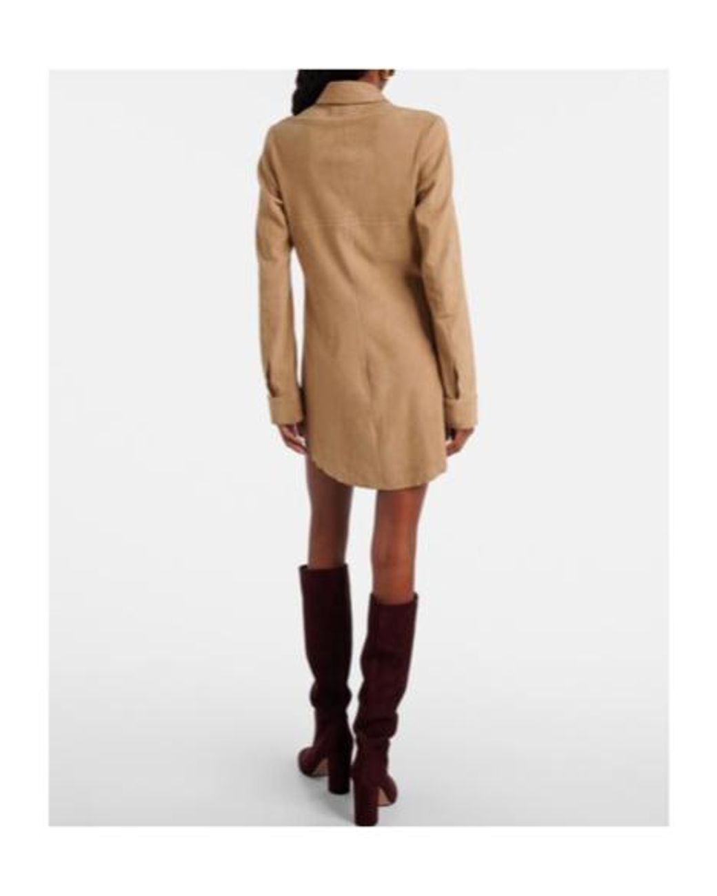 Stouls Natural Geraldine Suede Shirt Dress