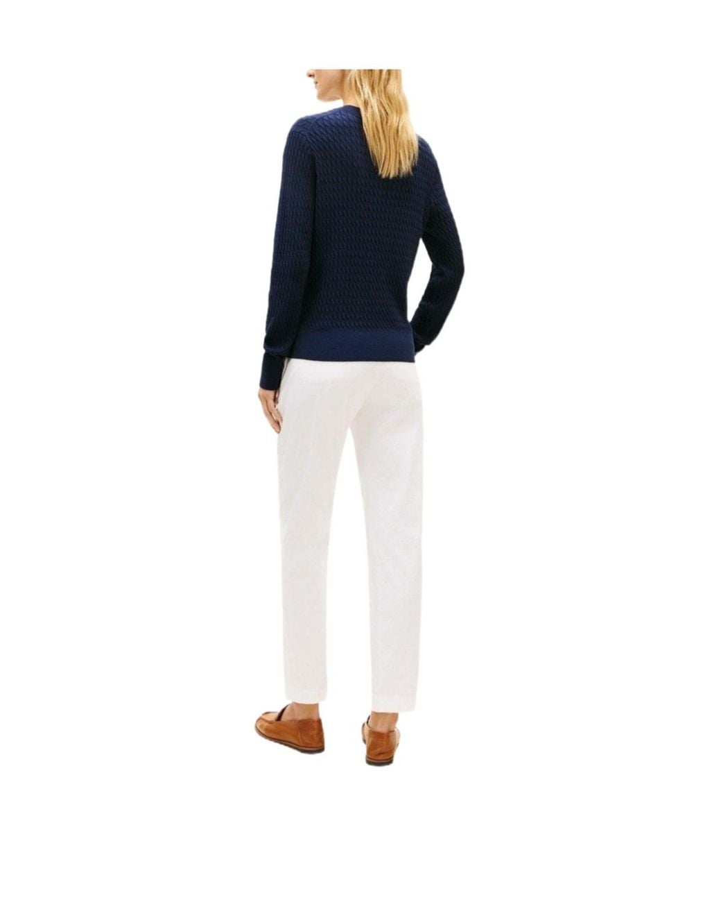 Tommy Hilfiger Blue Crewneck Longsleeve Knit Top