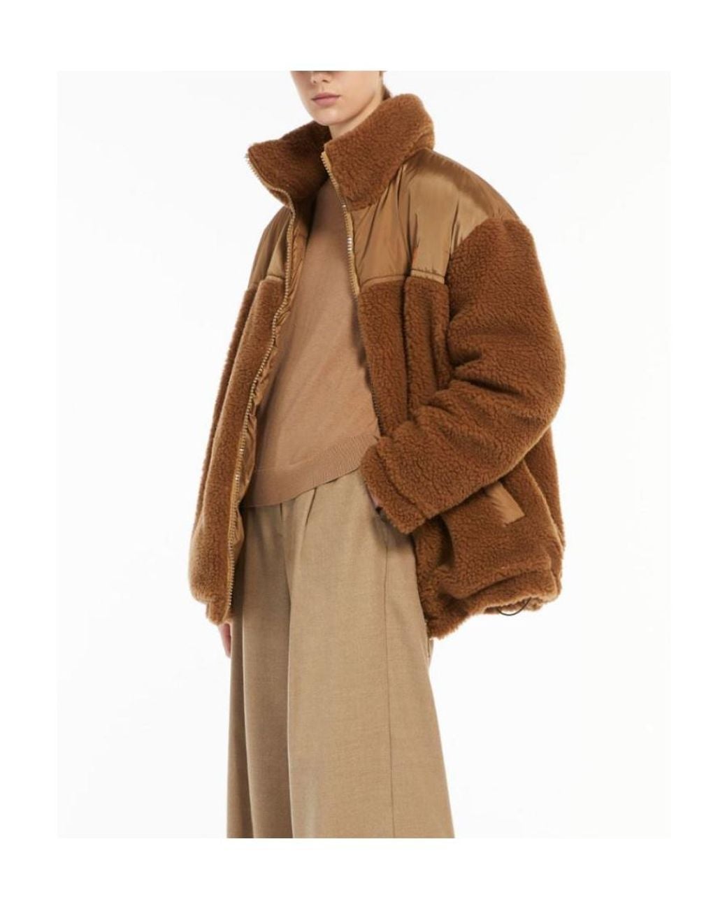Weekend by Maxmara Brown Logo Down Jacket