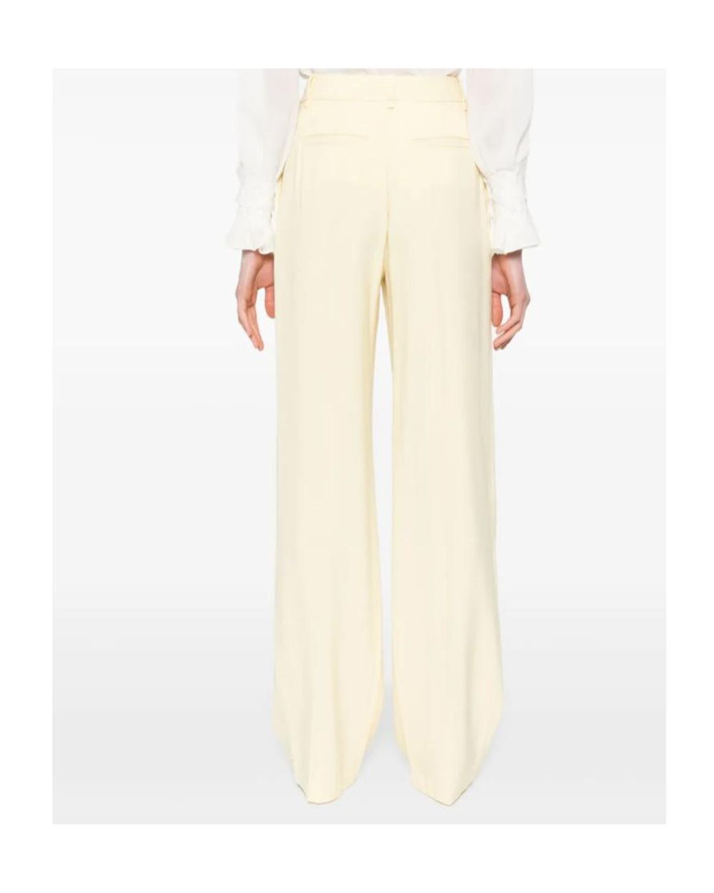 Elisabetta Franchi White Pleated Trousers