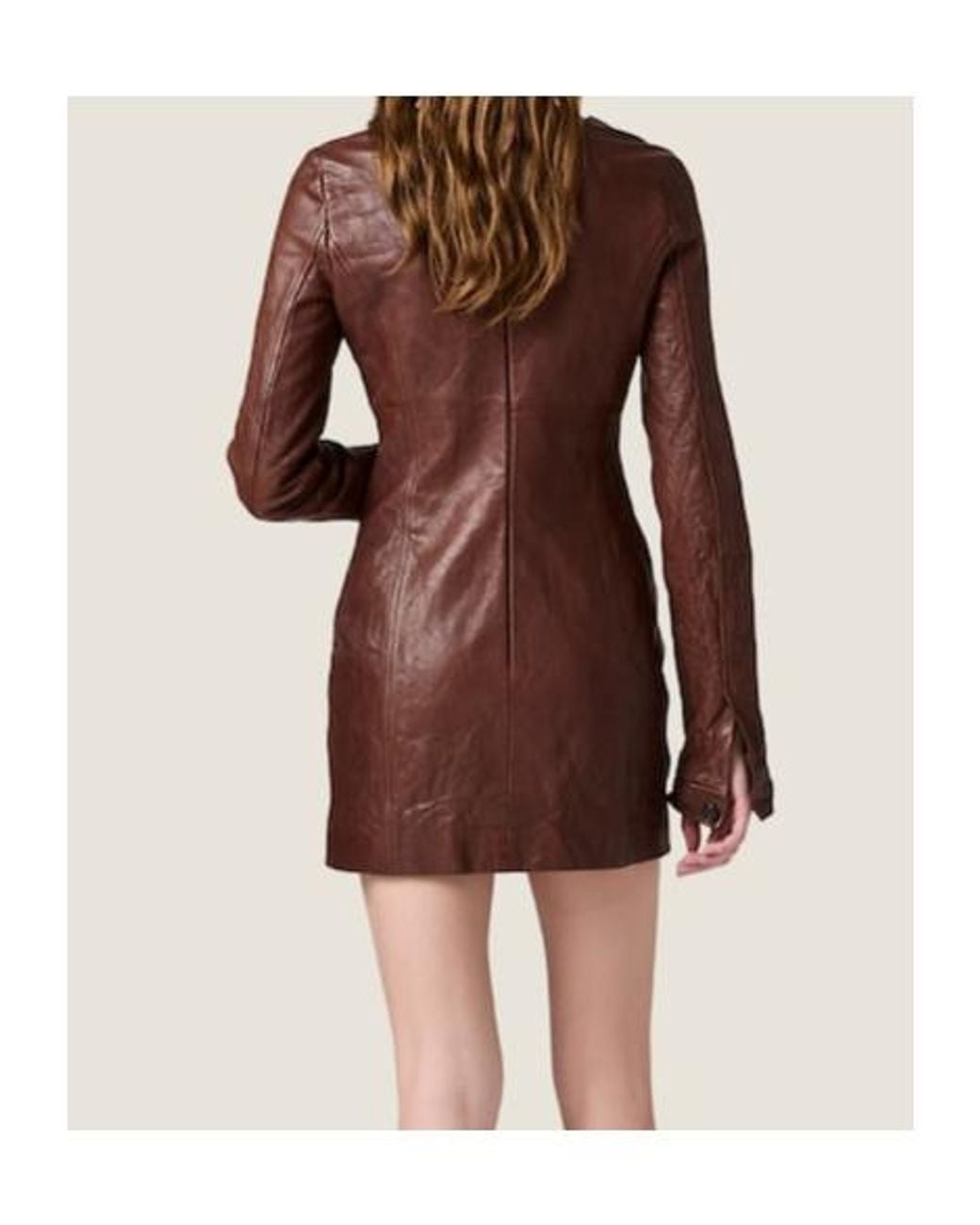Miu Miu Brown Leather Dress