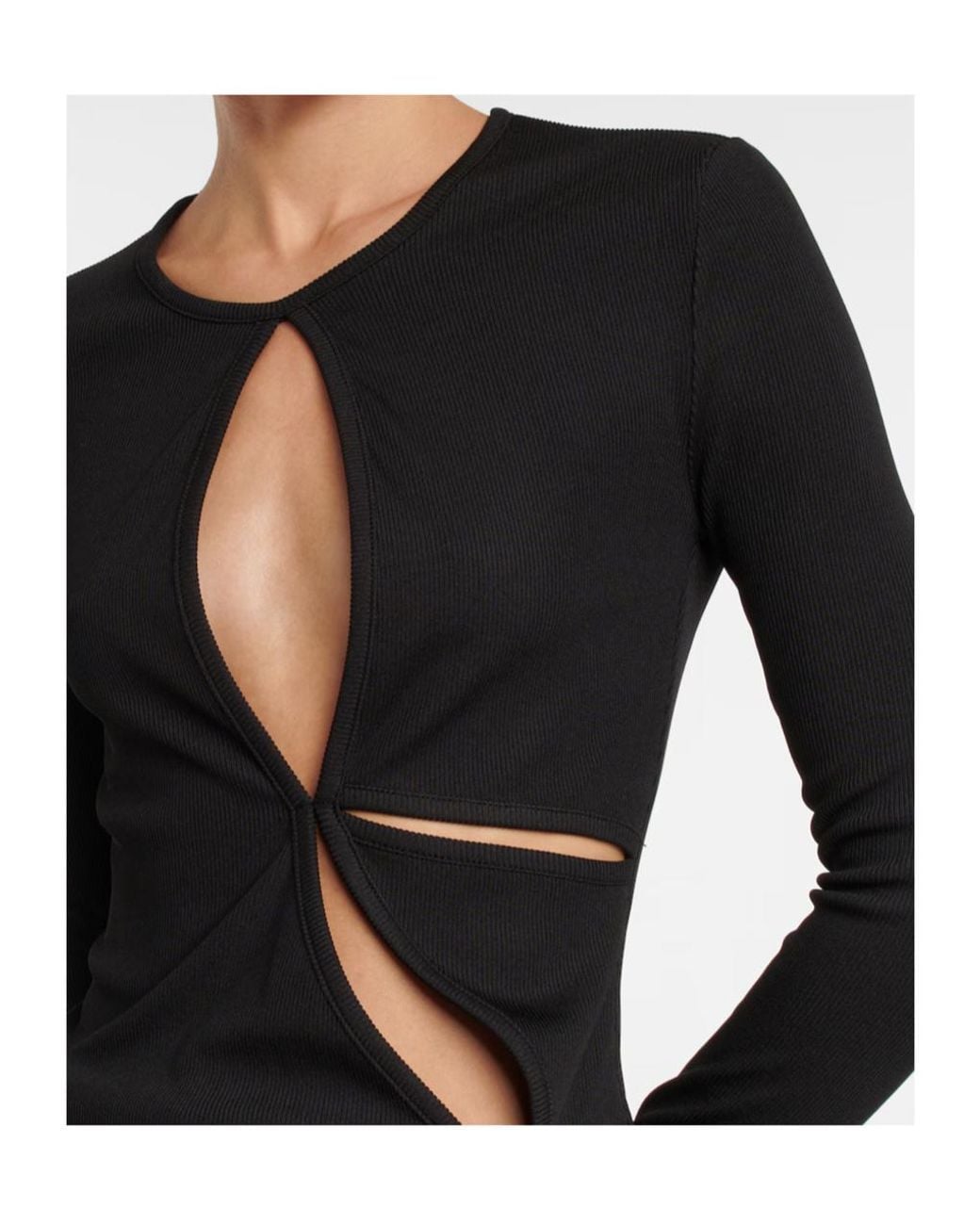 Christopher Esber Black Hollow-Out Design Top