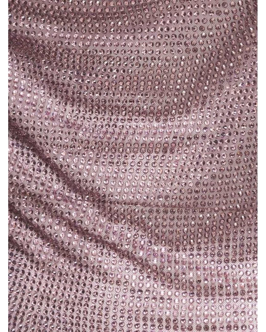 GIUSEPPE DI MORABITO Purple Embellished Net Mini Dress