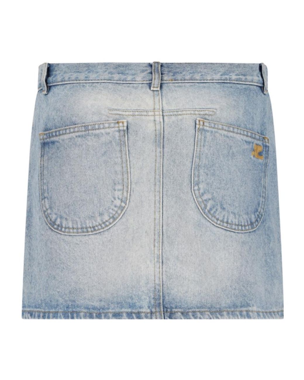 Courreges Blue Courrèges Multiflex Denim Mini Skirt