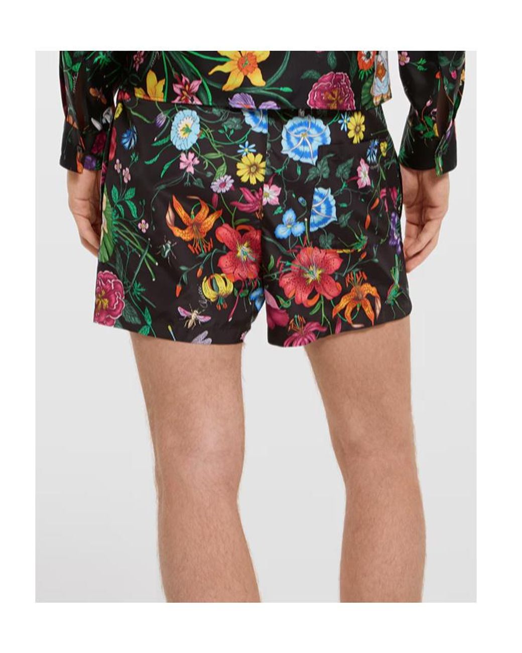 Gucci Multicolor Printed Nylon Swim Shorts for men