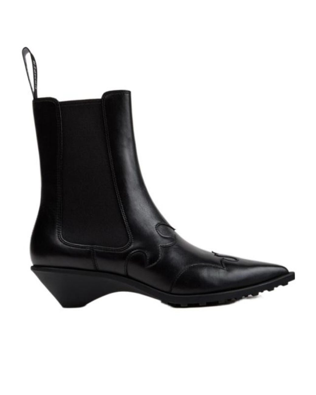Camper Black Anita Panelled Leather Ankle Boots