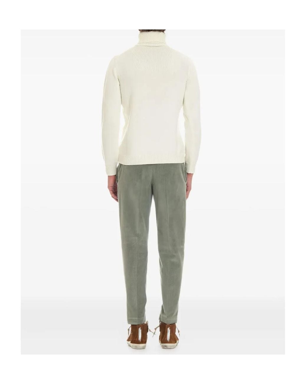 Roberto Collina White High-Neck Long-Sleeved Sweater for men