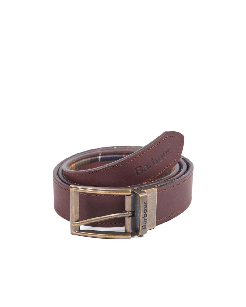 Barbour Purple Logo Engraved Reversible Buckle Belt for men