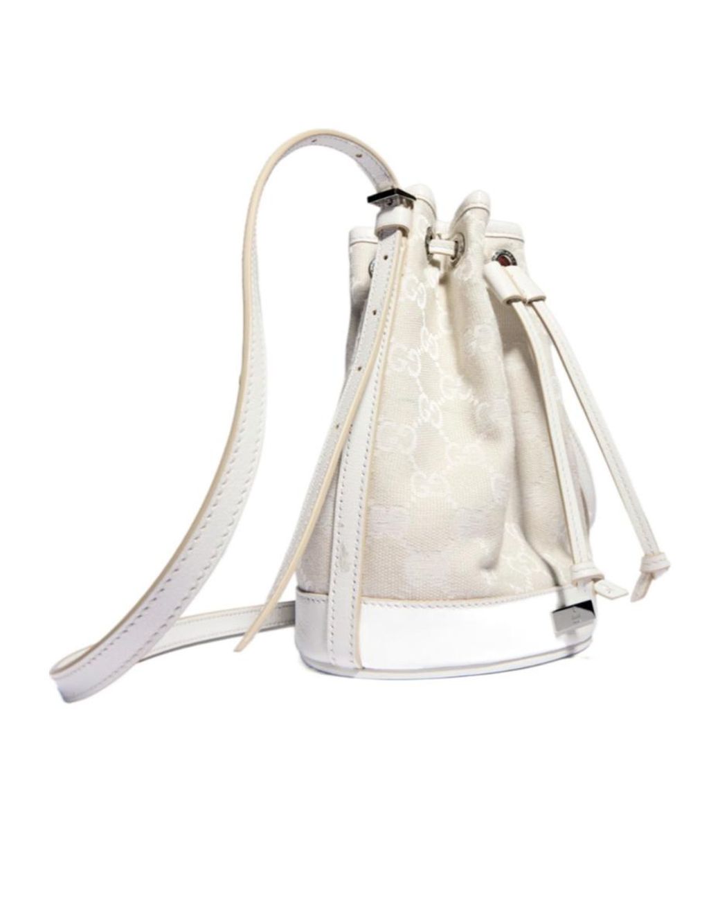 Gucci Natural Mini Bucket Bag With Plaque