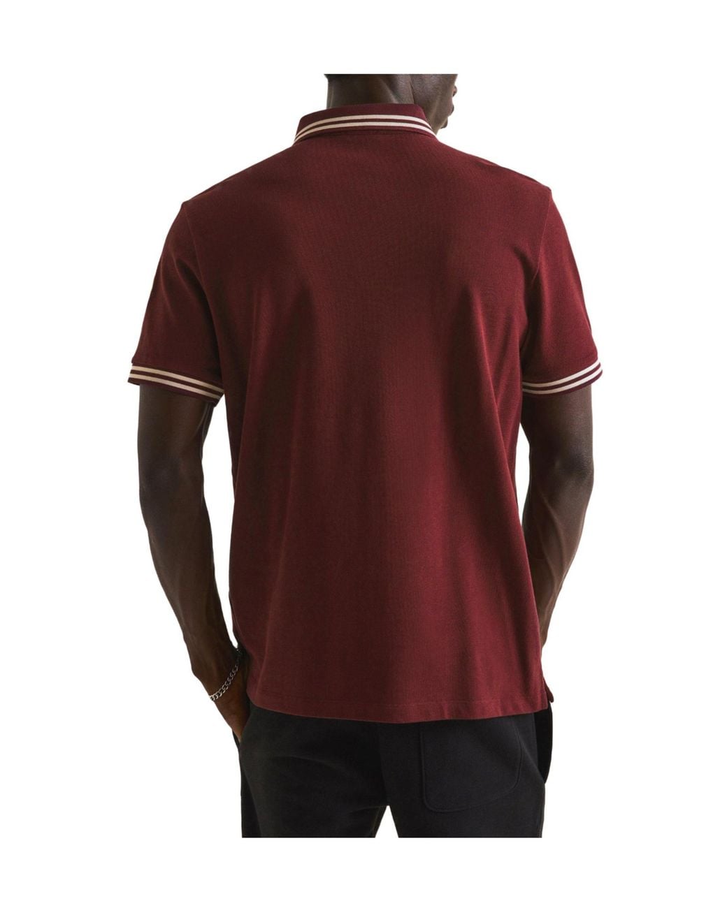 Moncler Red Shortsleeve Polo Shirt for men
