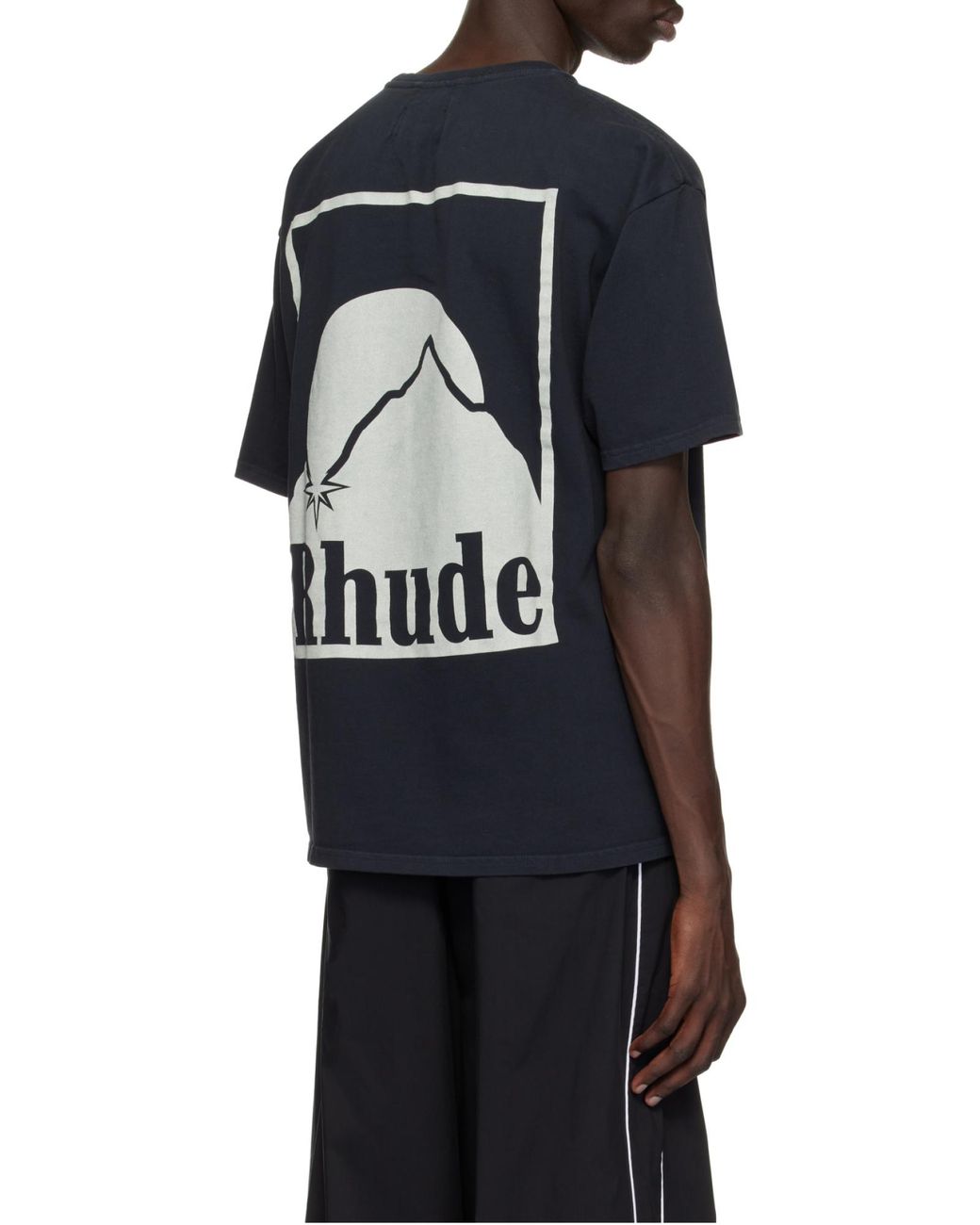 Rhude Black Moonlight Badge Tee for men