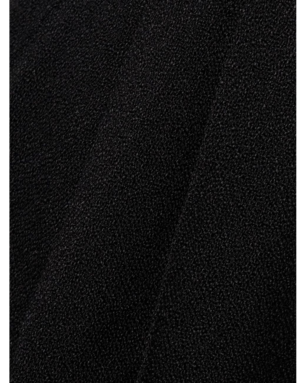Blazé Milano Black Husi Pleated Crepe Straight-Leg Pants