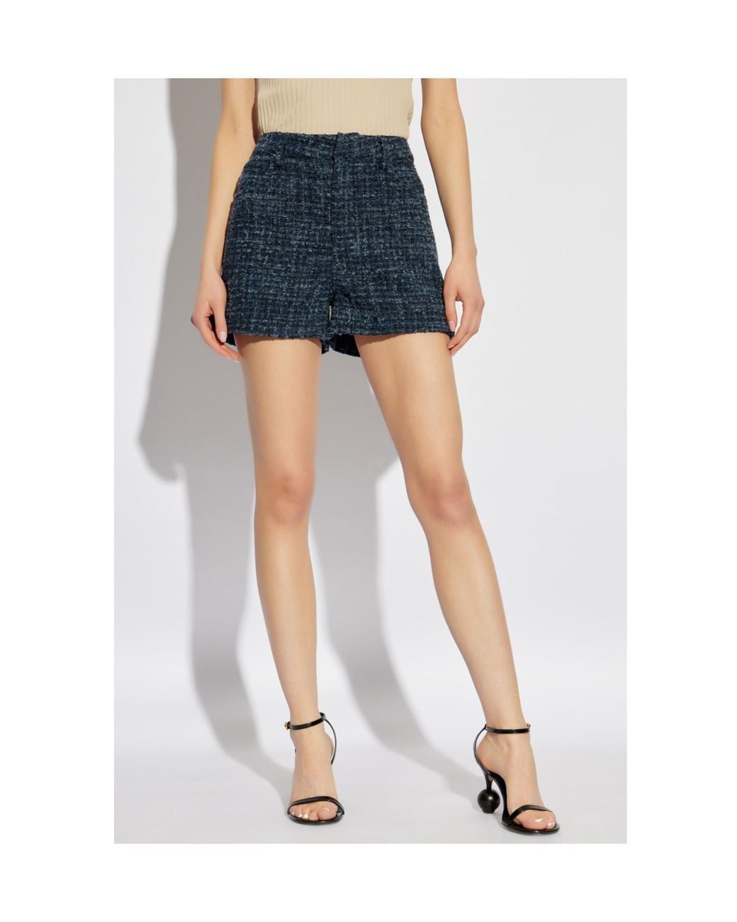 IRO Blue Belt-Loop Shorts
