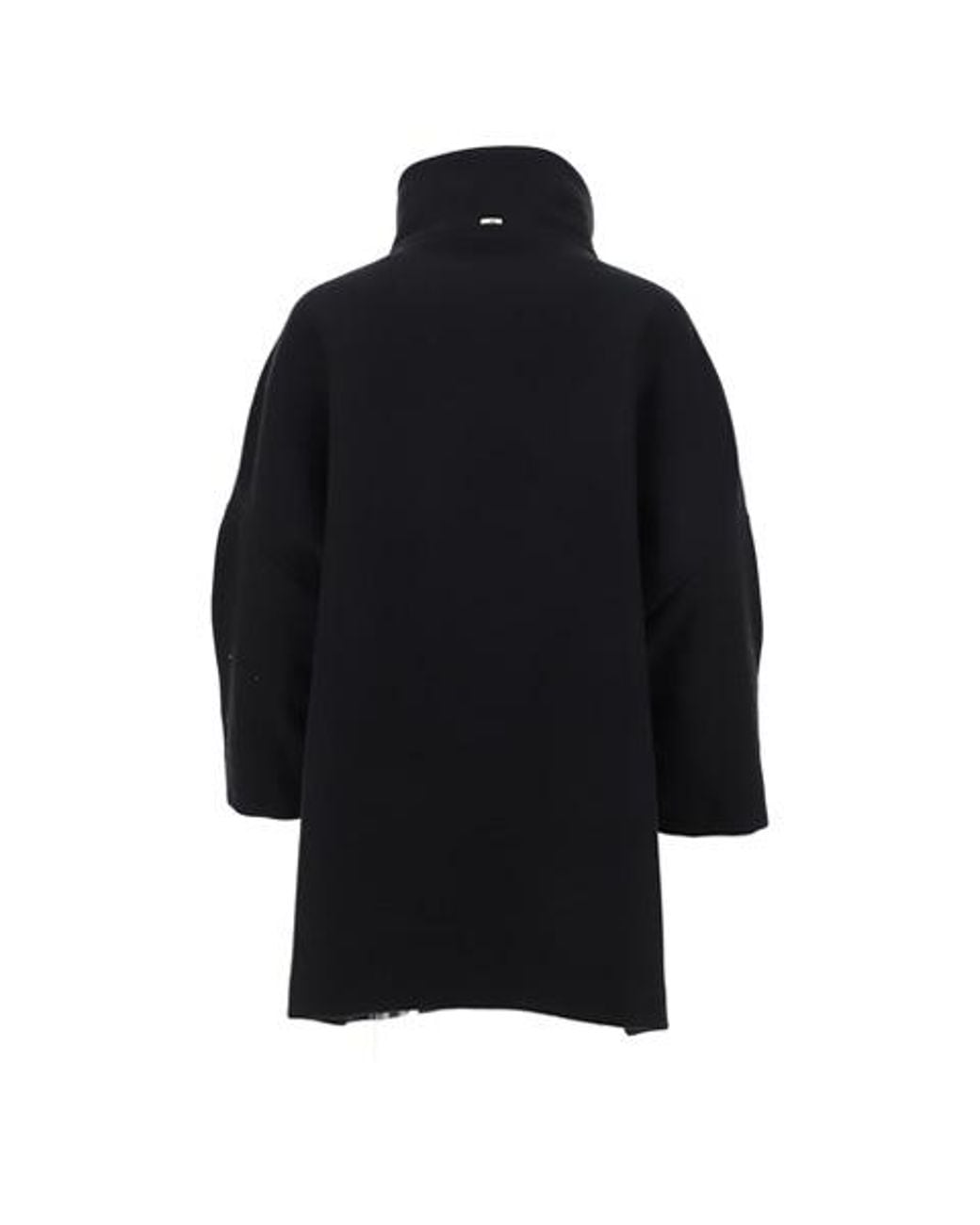 Herno Blue Snap-Buttoned High Neck Jacket