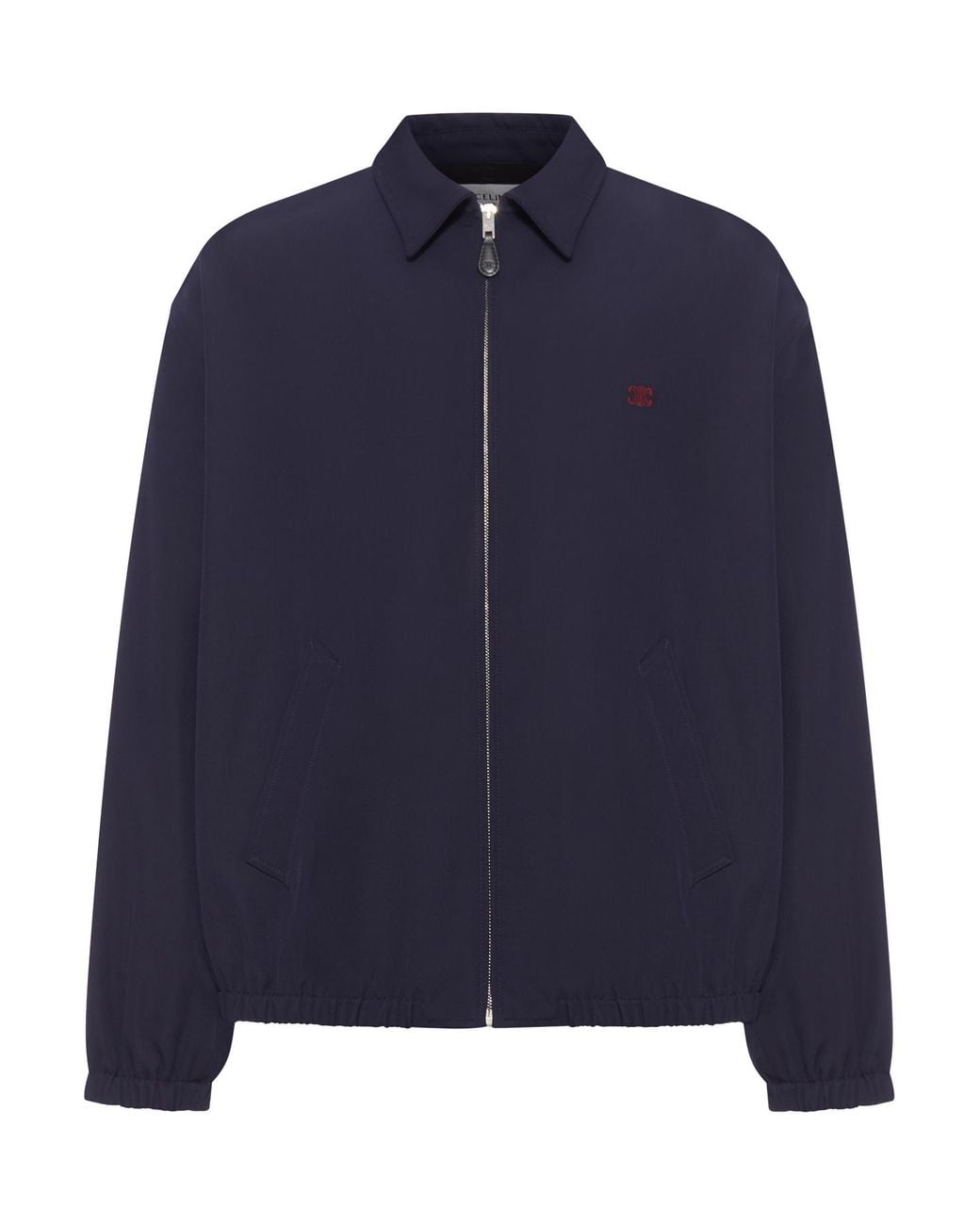Céline Blue Blouson With Zip And Embroidered Logo for men