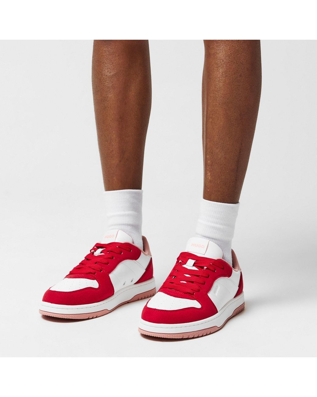 Boss Red Lace-Up Casual Sneakers