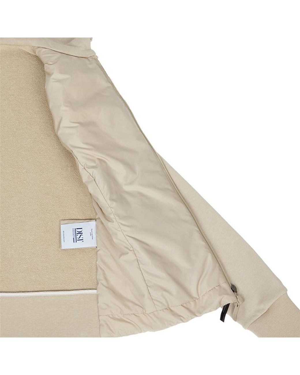 Moncler Natural Padded Diagonal-Quilted Zip-Up Jacket