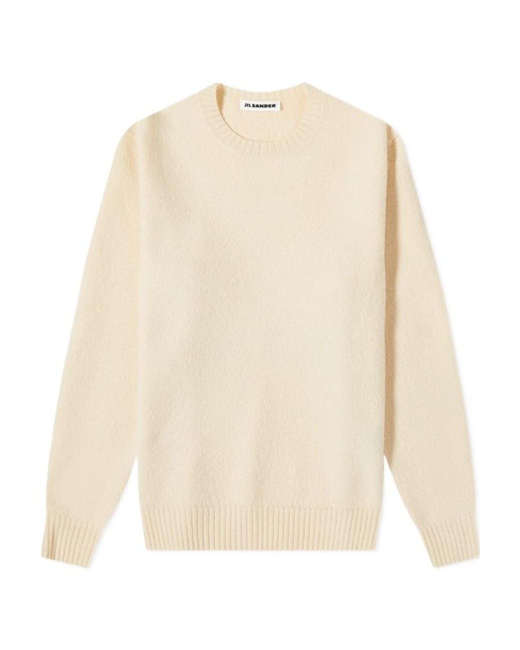 Jil Sander White Crewneck Knitted Jumper