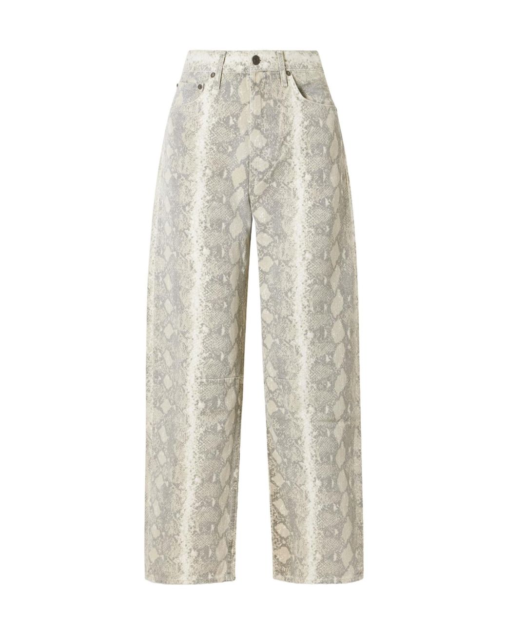 Citizens of Humanity White Miro Snake-Print Jeans
