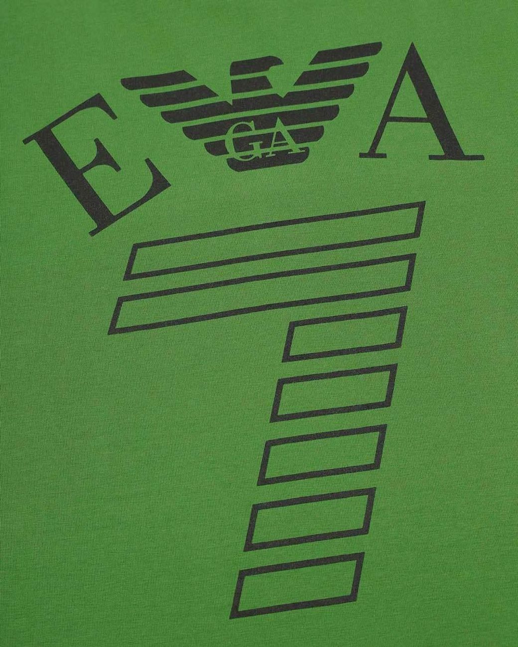 EA7 Green Logo T-Shirt With Round Neck for men