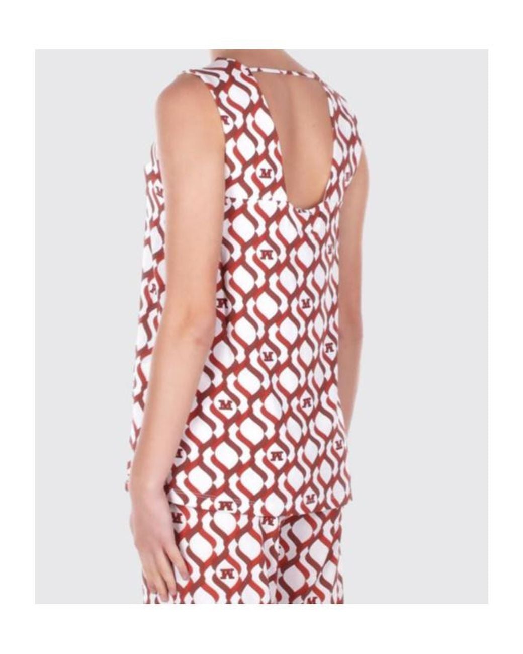 Max Mara Red Beachwear Pattern-Printed Top