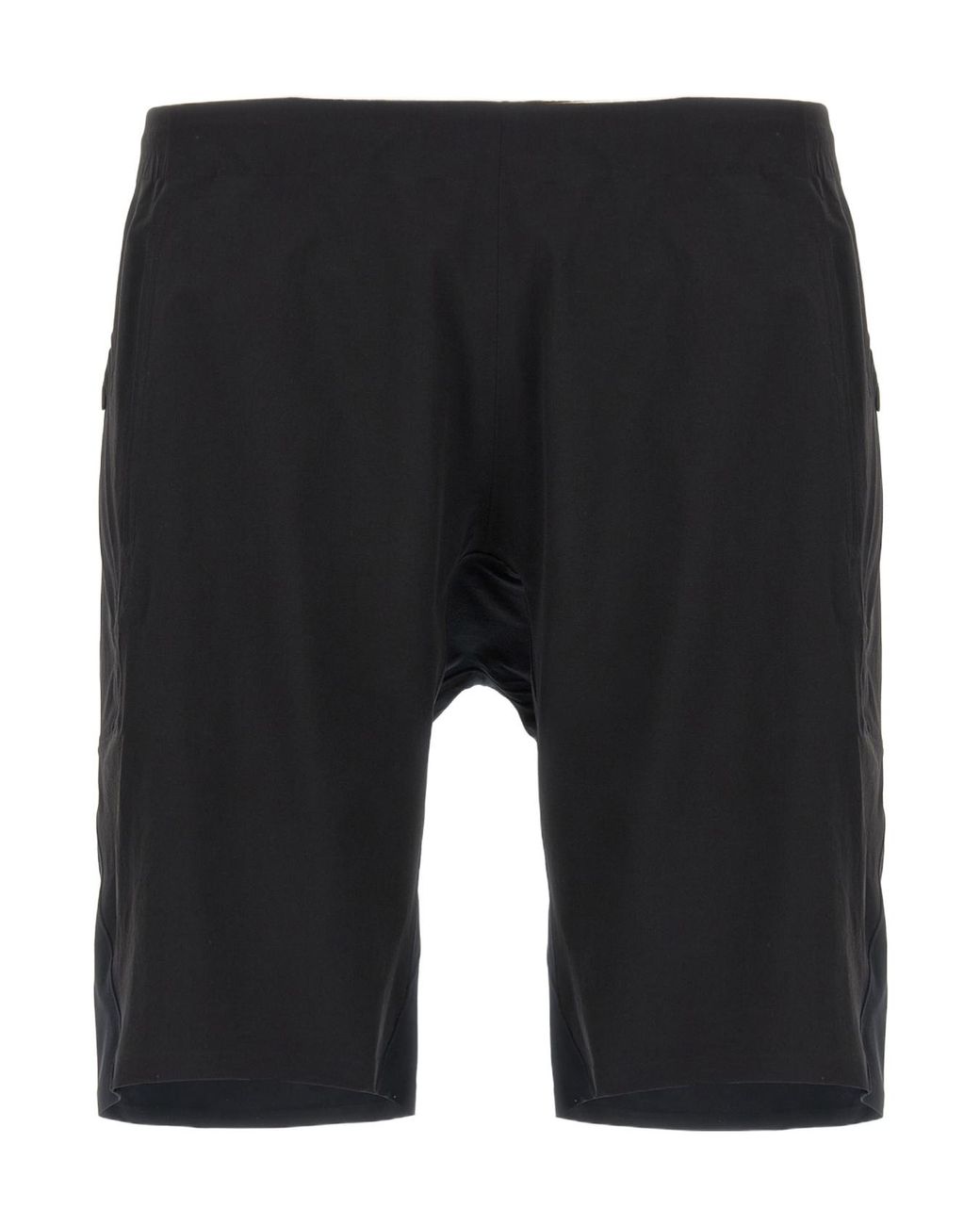 Veilance Black Elastic Waist Shorts for men