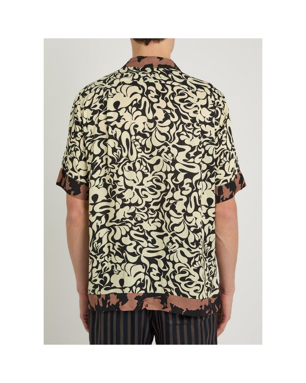 Dries Van Noten Black Satin Shirt for men