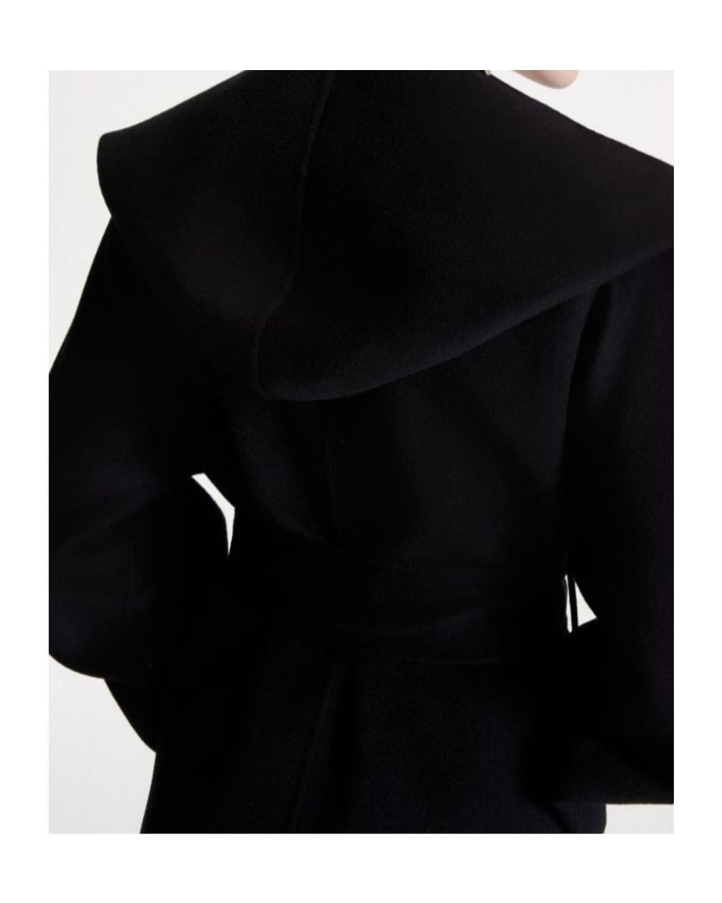 Marella Black Pure Wool Kimono Coat