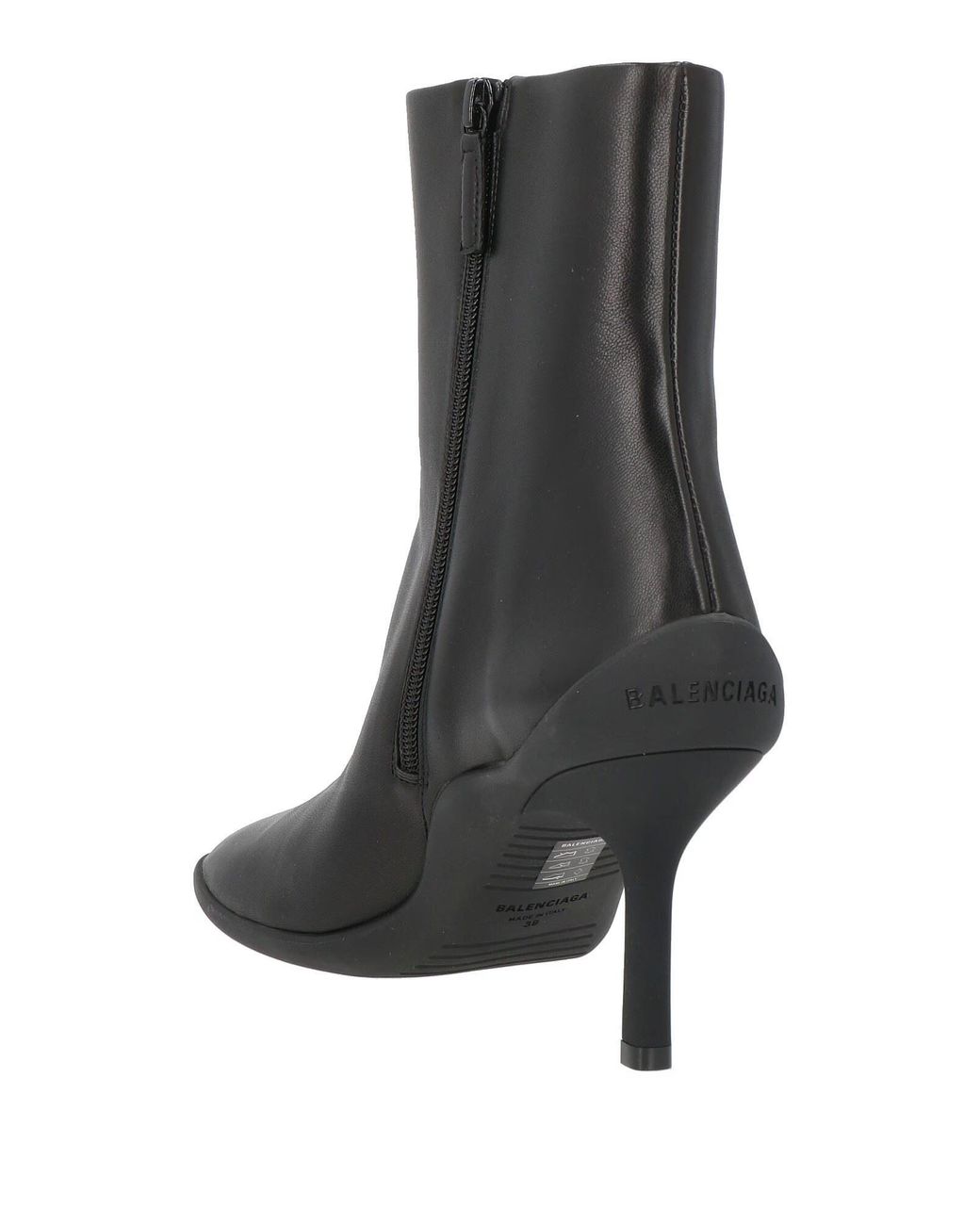 Balenciaga Black Fashion High-Heeled Ankle Boots