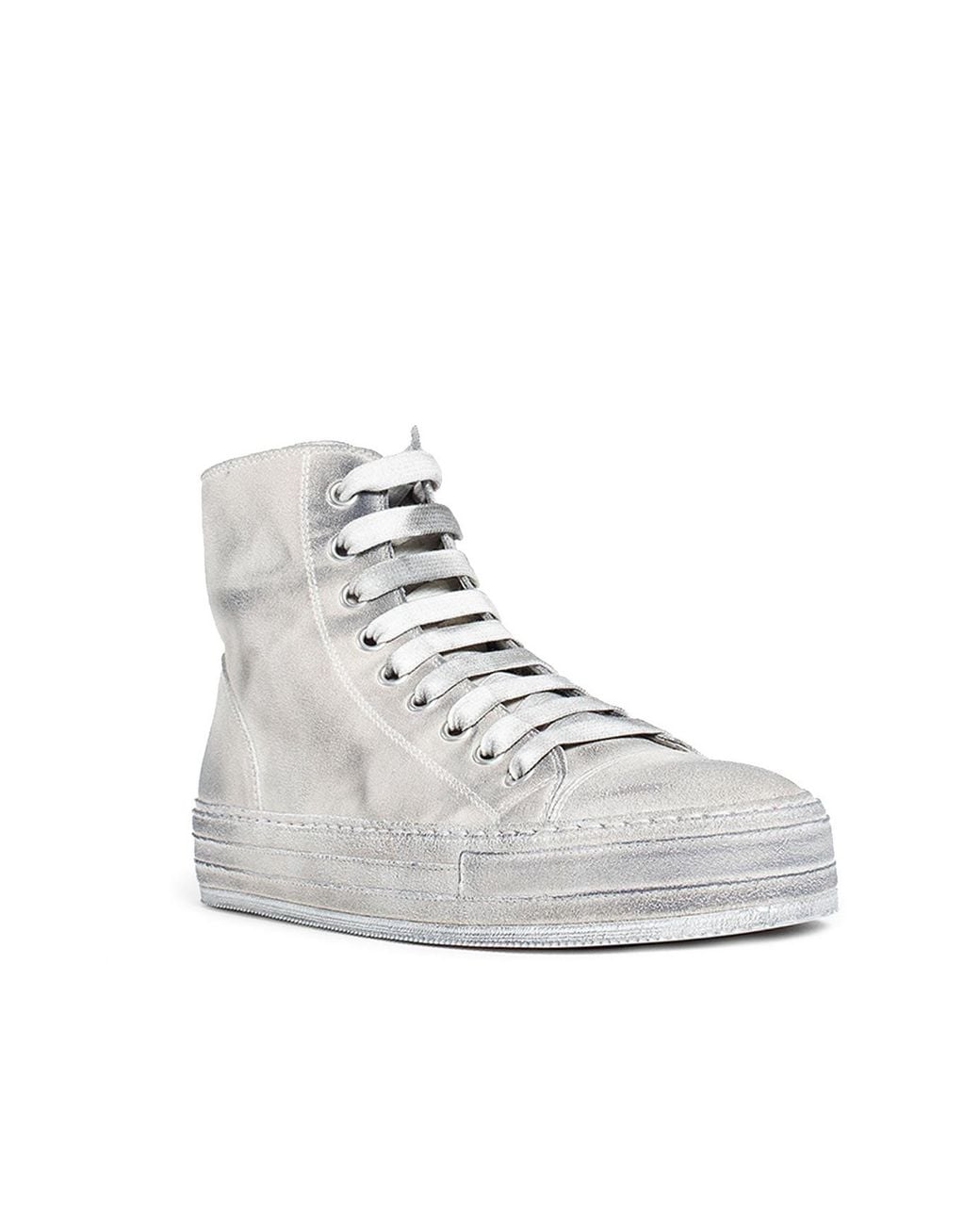 Ann Demeulemeester Natural Round-Head High-Top Casual Shoes
