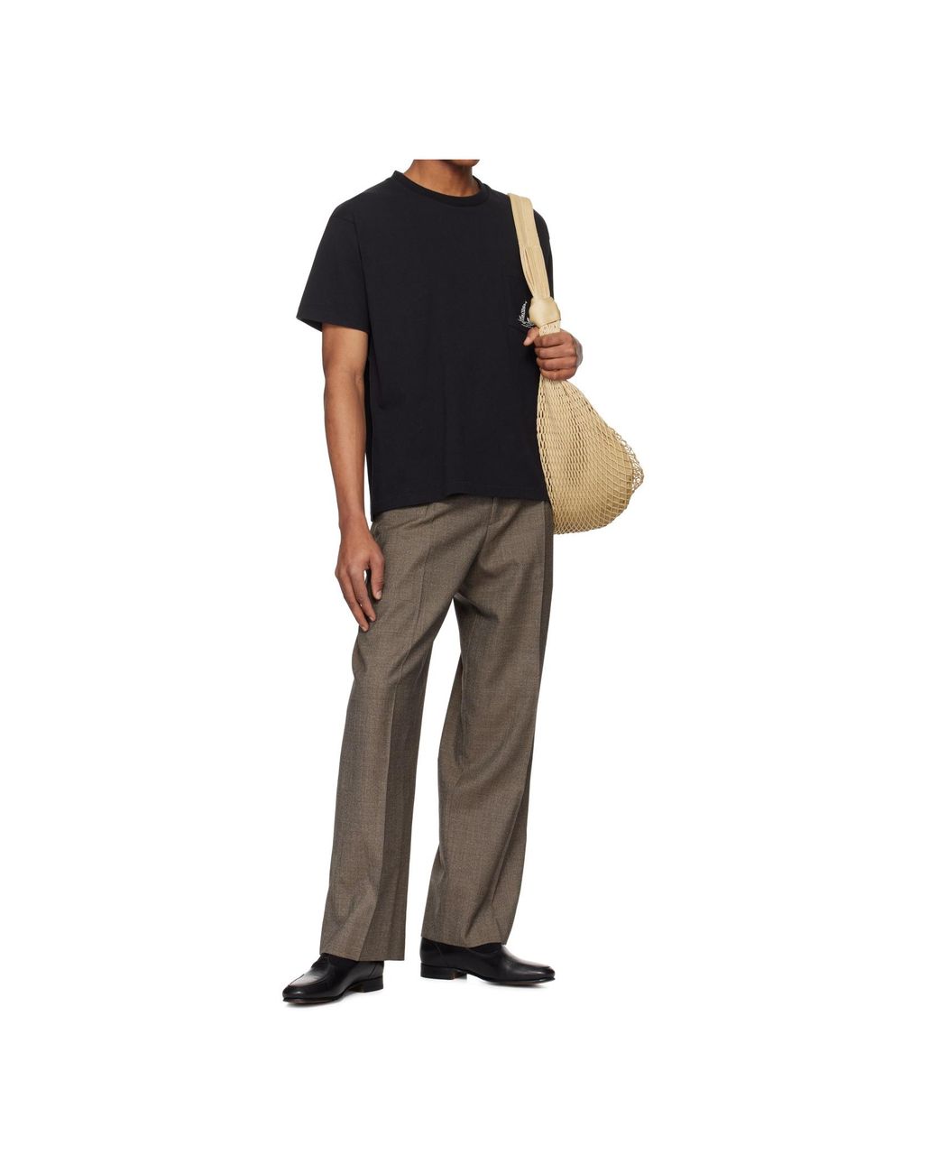 Bode Black Recreation Sails Crewneck T-Shirt for men