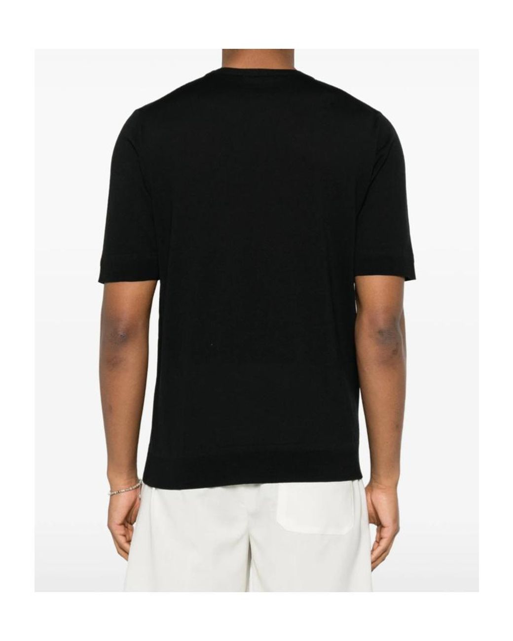 Roberto Collina Black Short-Sleeve T-Shirt for men